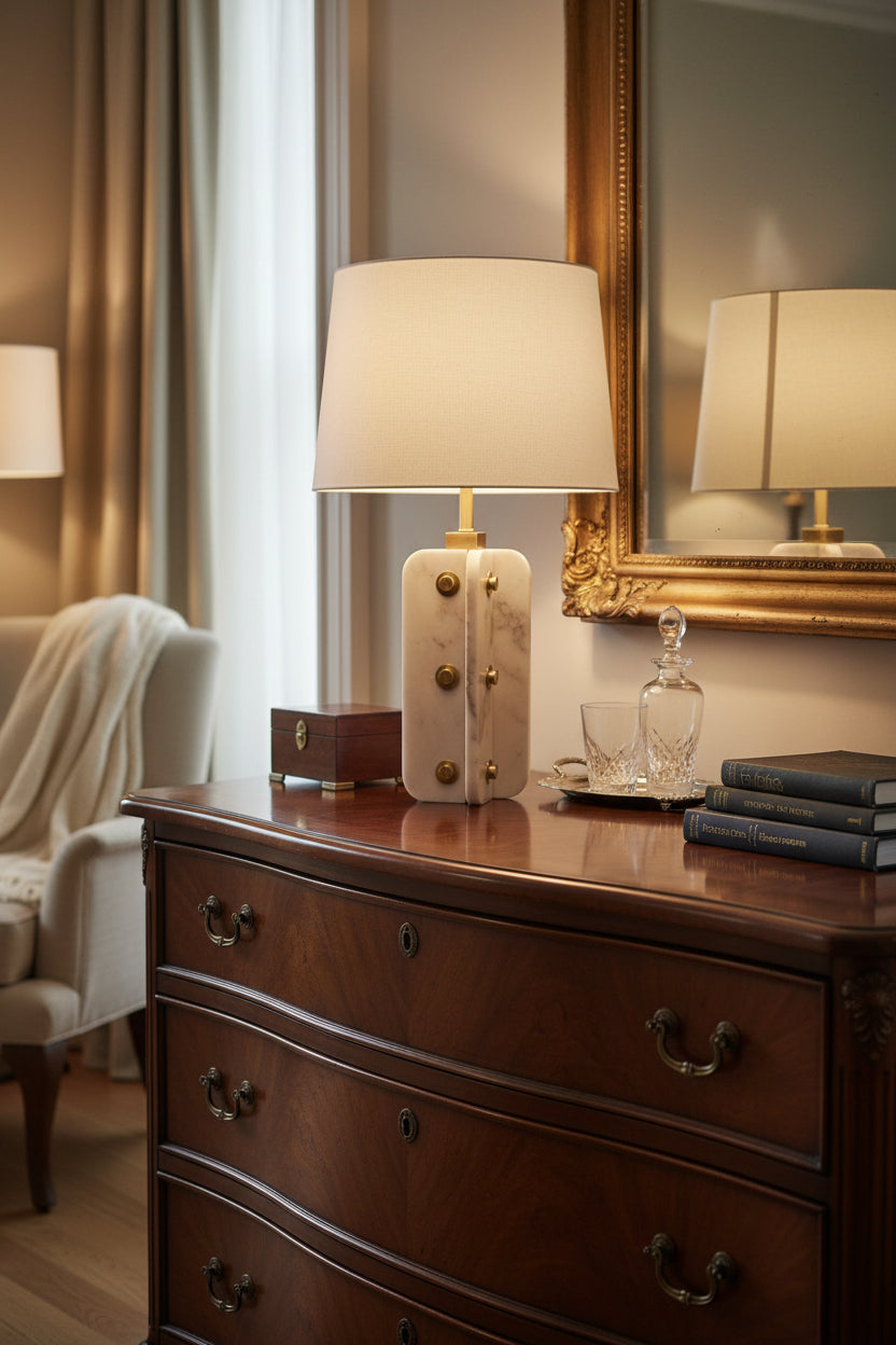 Marble Muse Gold Stud Lamp - alternate product view | KULORI