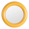 Brown Metal Round Mirror