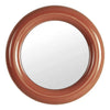 Brown Metal Round Mirror