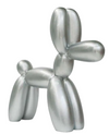 Silver-plated balloon dog sculpture